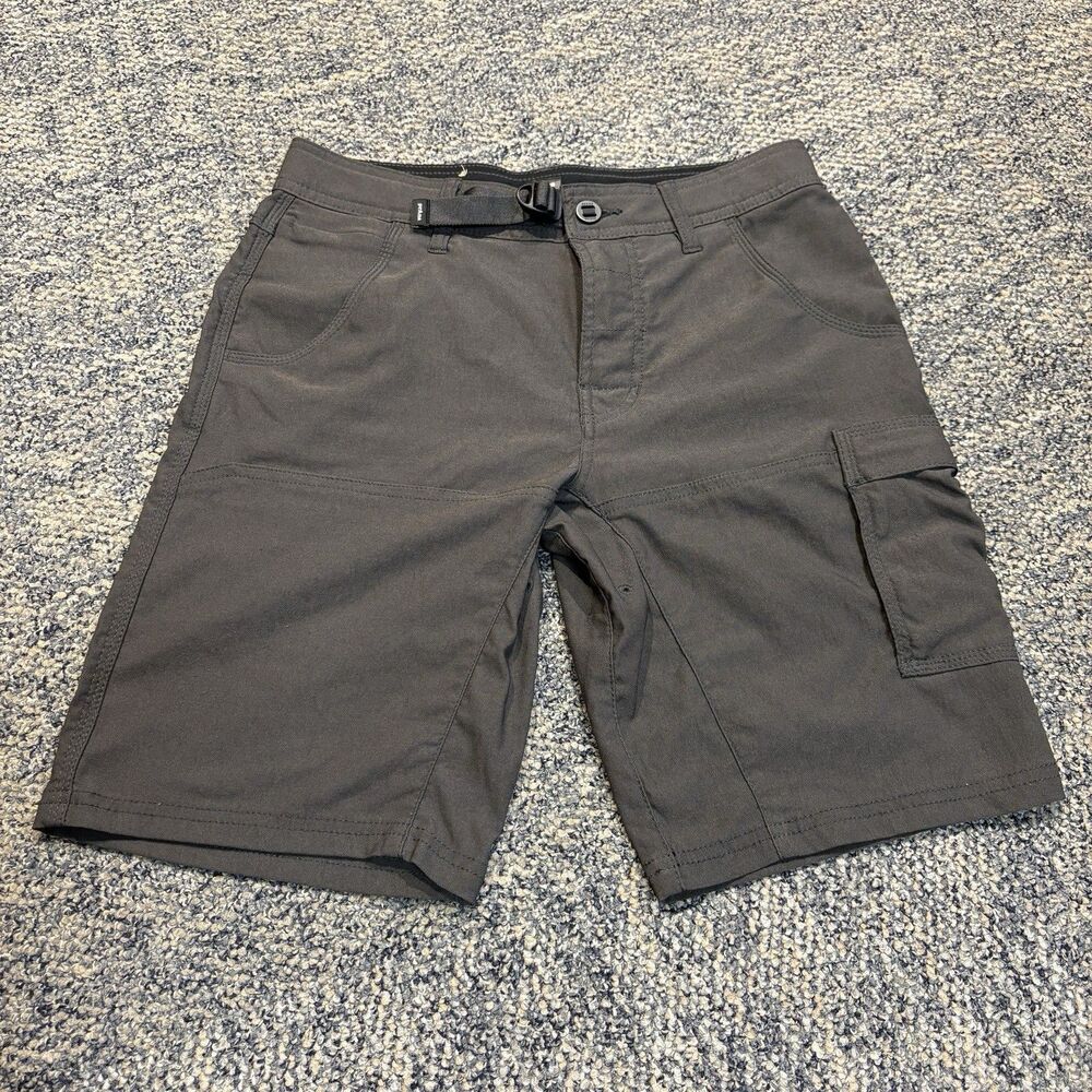 Prana Zion Shorts II Men's Size 28 10” Inseam Cargo Spruce Belted Standard Fit